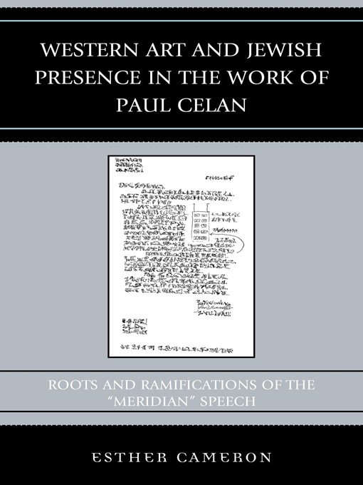 Title details for Western Art and Jewish Presence in the Work of Paul Celan by Esther Cameron - Wait list
